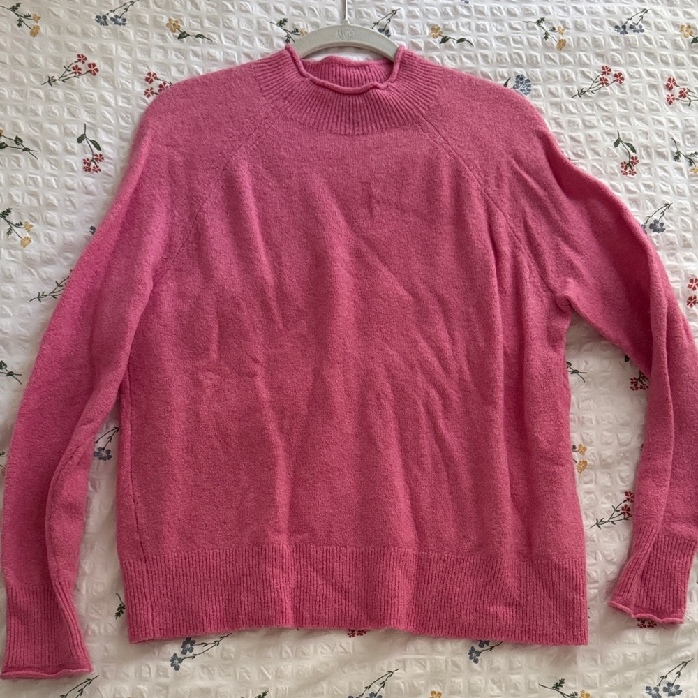 J Crew Mock Neck Wool Blend Sweater